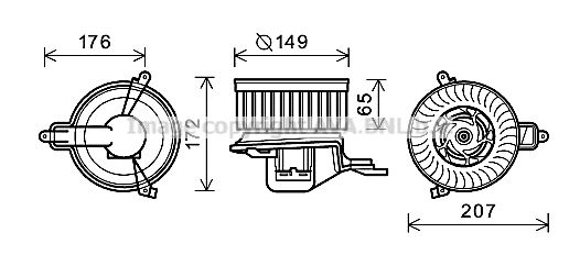 AVA QUALITY COOLING Sähkömoottori, sisätilanpuhallin CN7509